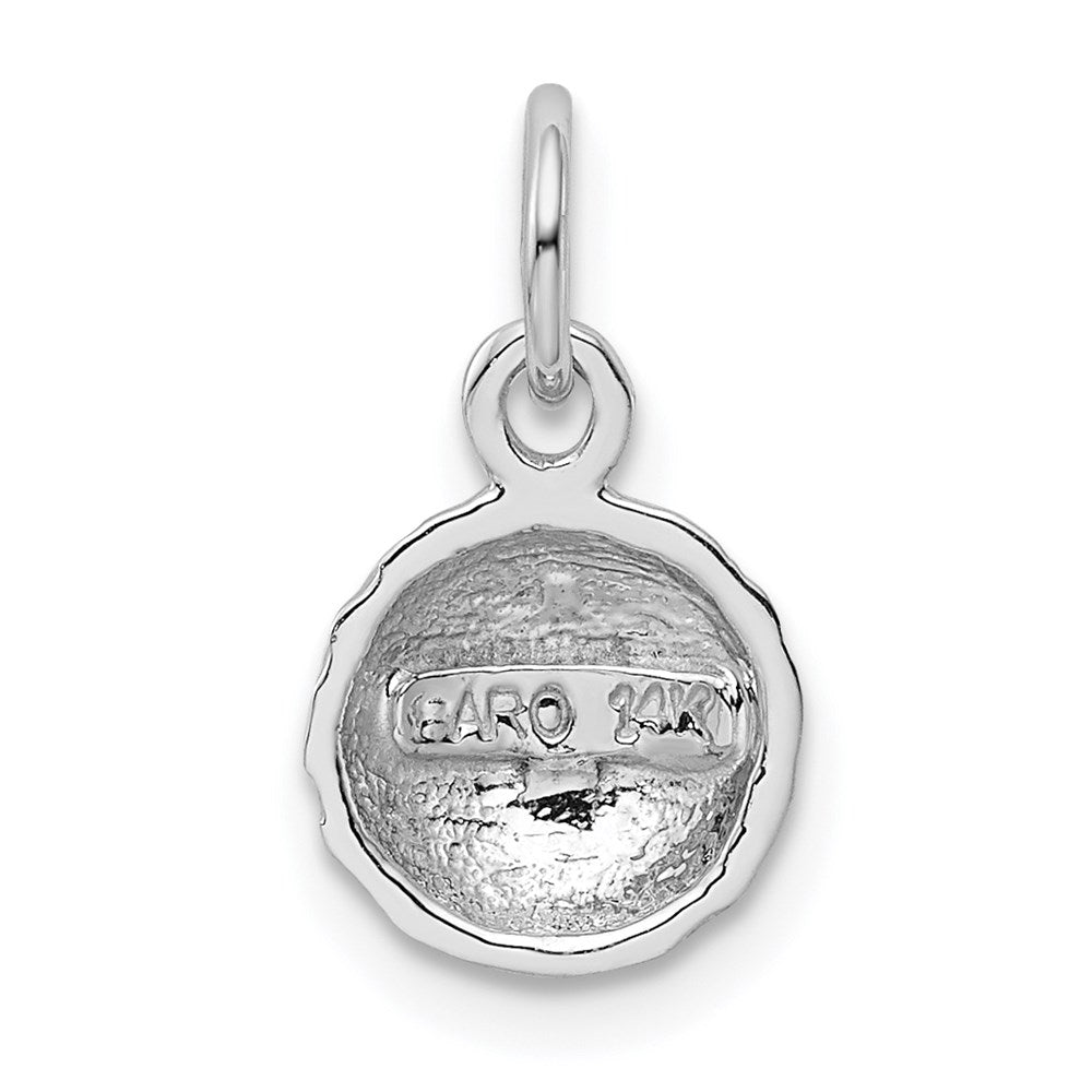 Million Charms 14K White Gold Themed Sports Golf Ball Charm