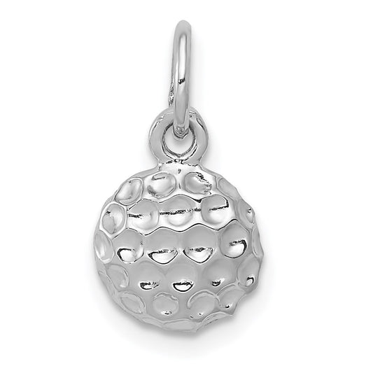 Million Charms 14K White Gold Themed Sports Golf Ball Charm