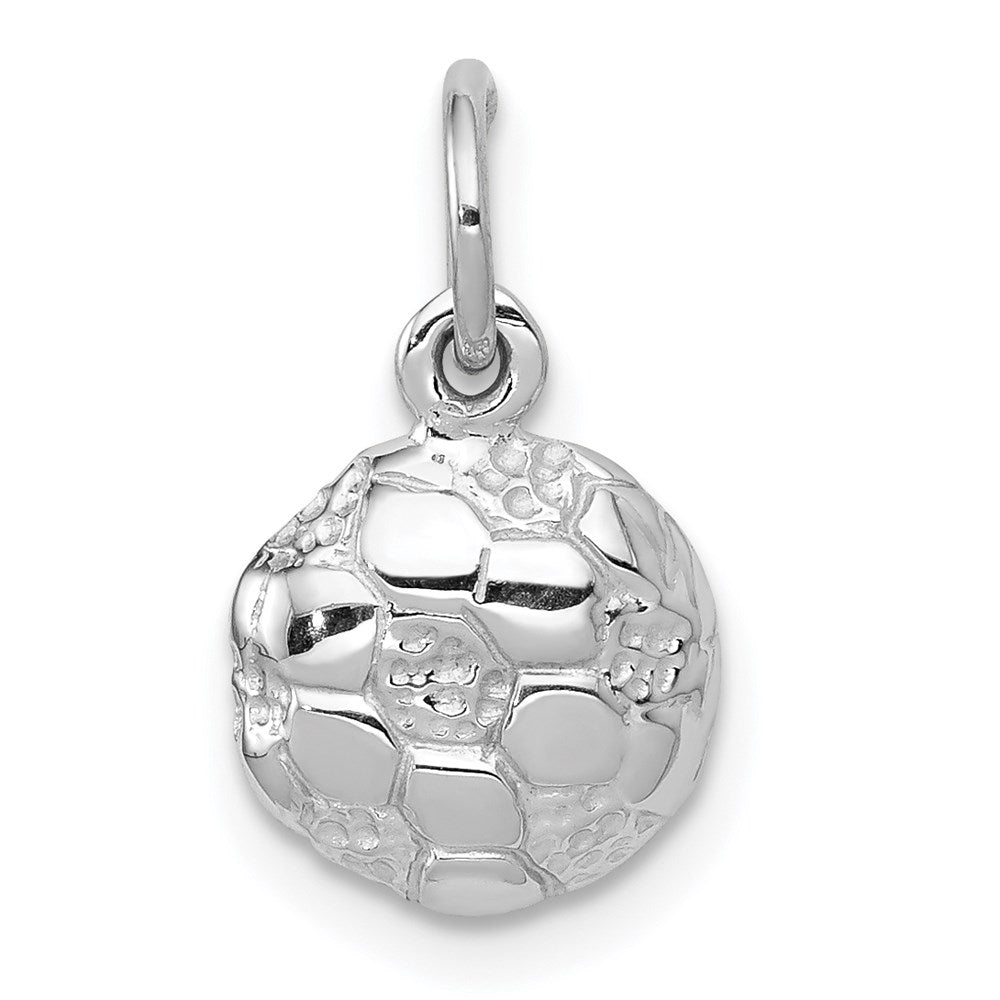 Million Charms 14K White Gold Themed Sports Soccer Ball Charm
