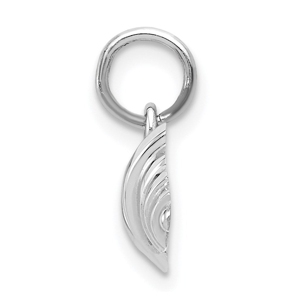 Million Charms 14K White Gold Themed Barbell Charm