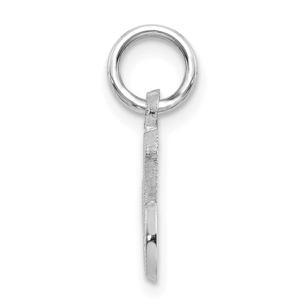 Million Charms 14K White Gold Themed Casted Alphabet Letter Initial C Charm