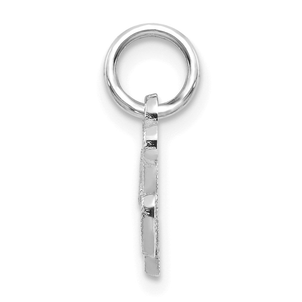 Million Charms 14K White Gold Themed Casted Alphabet Letter Initial K Charm