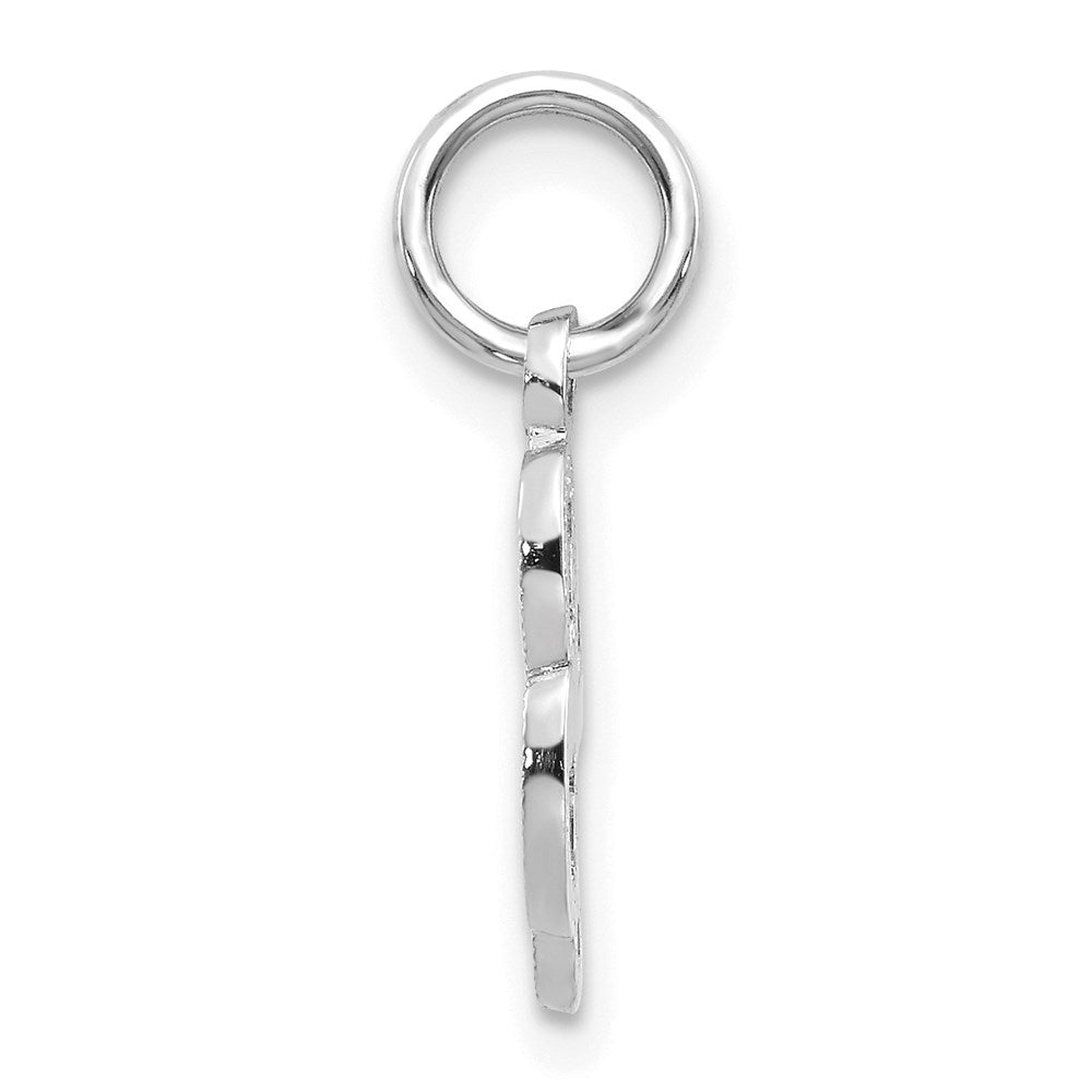 Million Charms 14K White Gold Themed Casted Alphabet Letter Initial L Charm