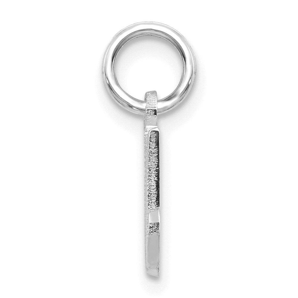 Million Charms 14K White Gold Themed Casted Alphabet Letter Initial M Charm