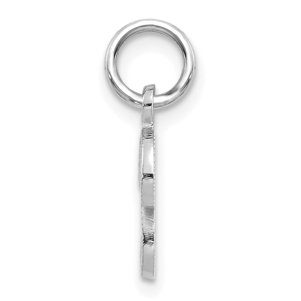 Million Charms 14K White Gold Themed Casted Alphabet Letter Initial P Charm