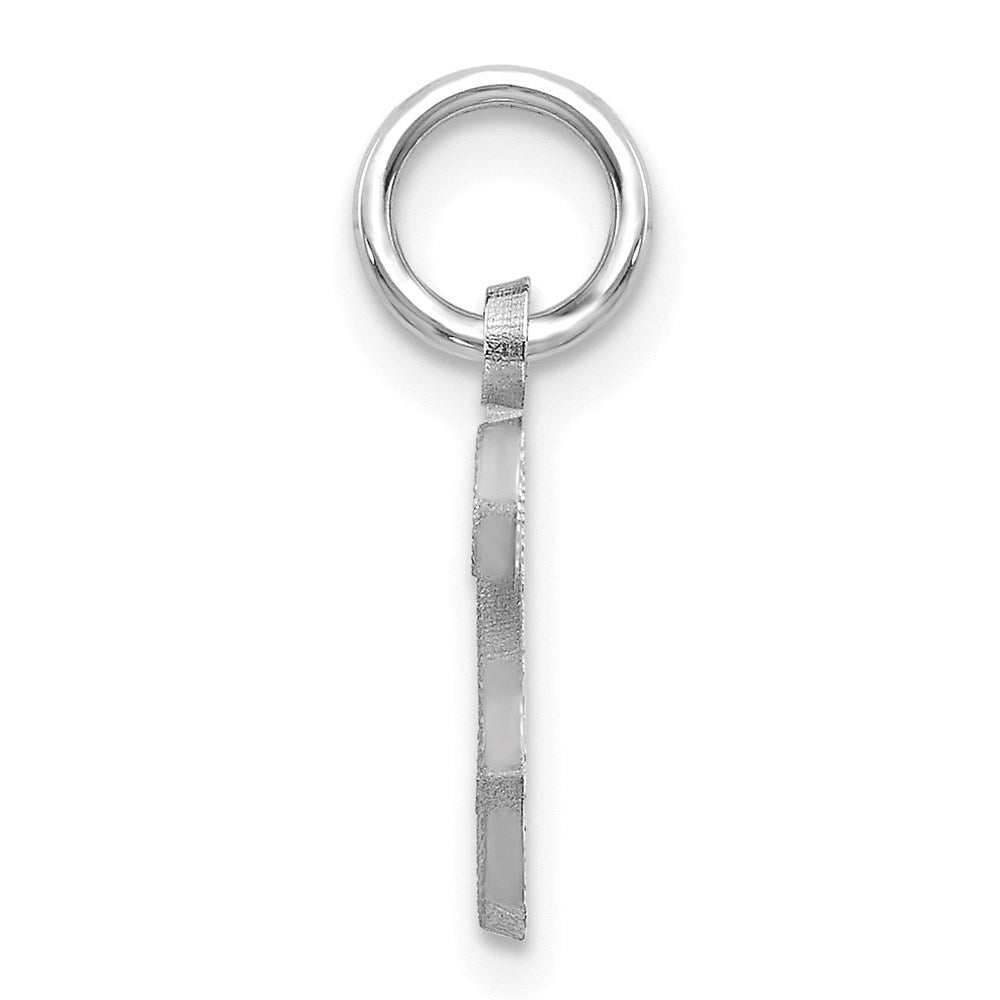Million Charms 14K White Gold Themed Casted Alphabet Letter Initial S Charm