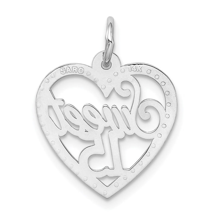 Million Charms 14K White Gold Themed Sweet 15 Birthday Anniversary Charm