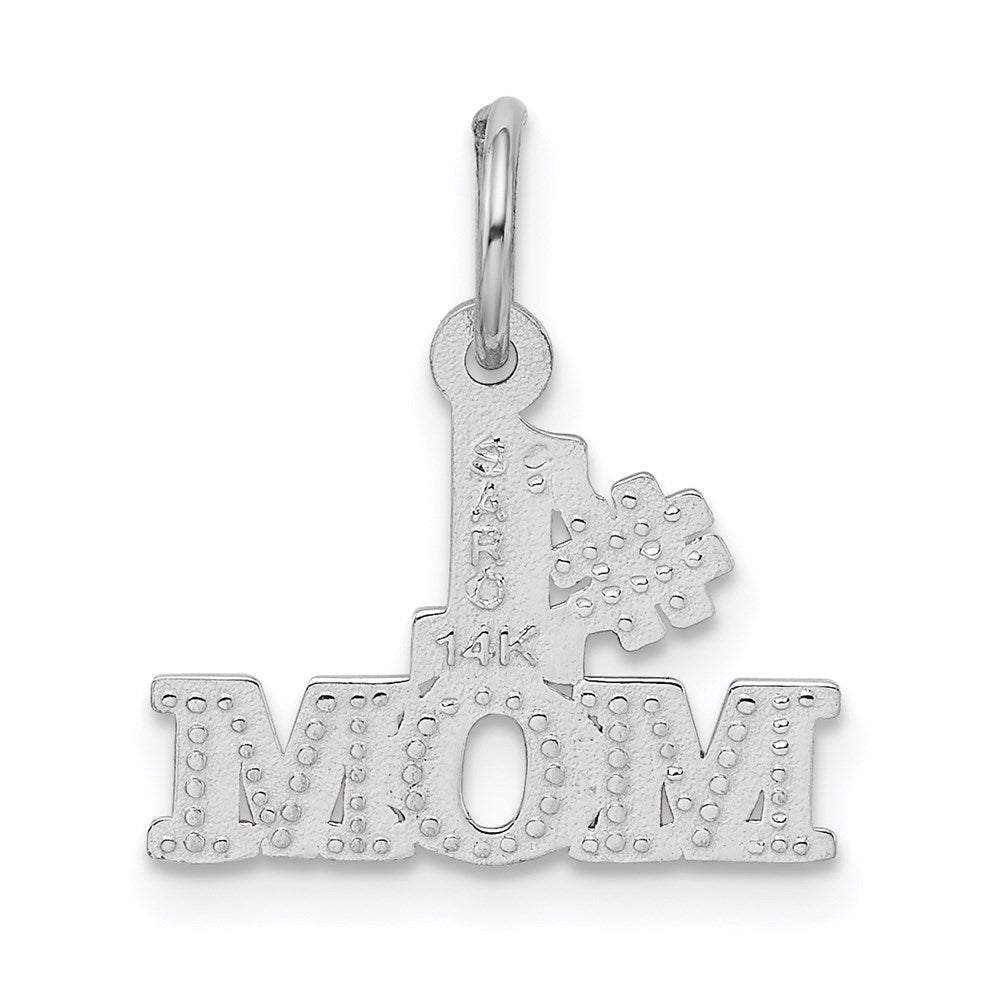 Million Charms 14K White Gold Themed #1 Mom Charm