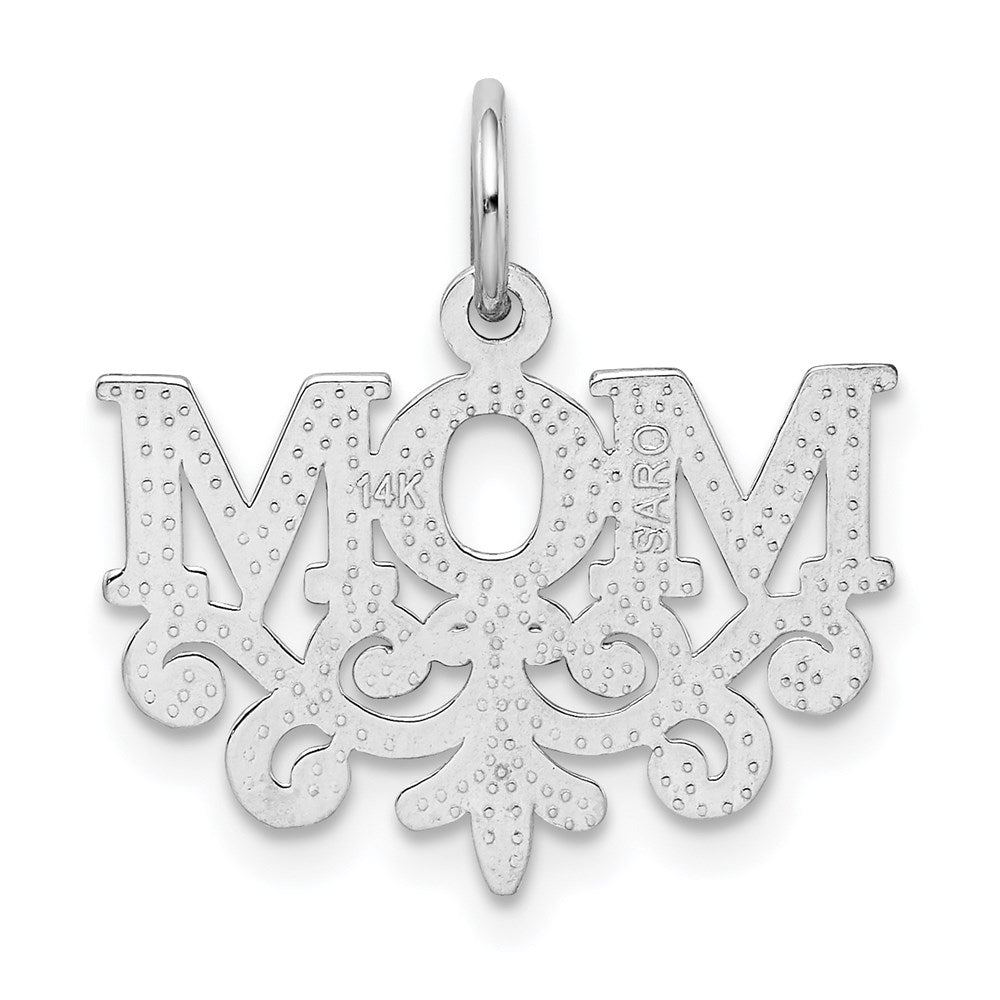 Million Charms 14K White Gold Themed Mom Charm