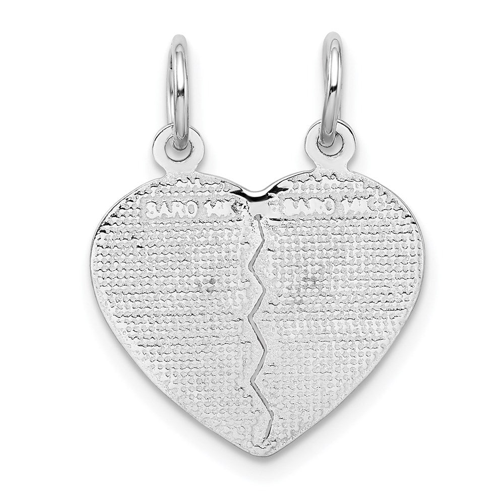 Million Charms 14K White Gold Themed Best Friend Break-Apart Charm
