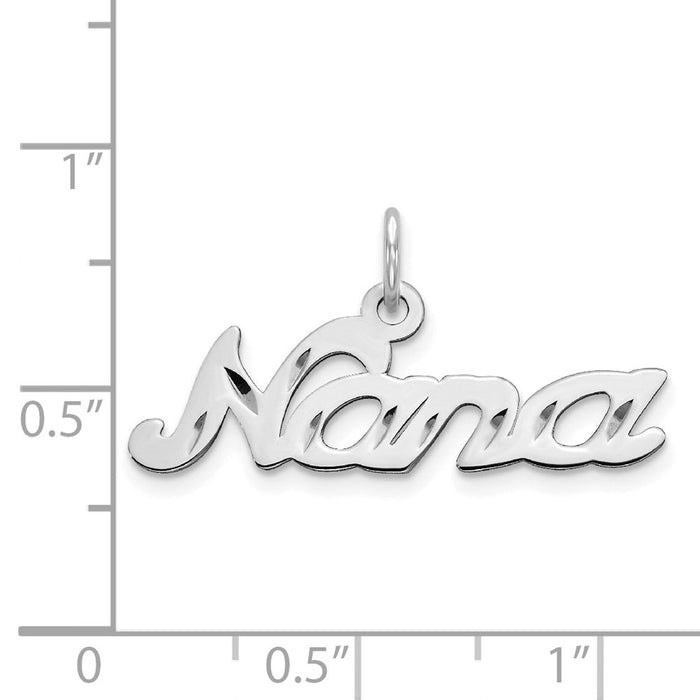 Million Charms 14K White Gold Themed Nana Charm