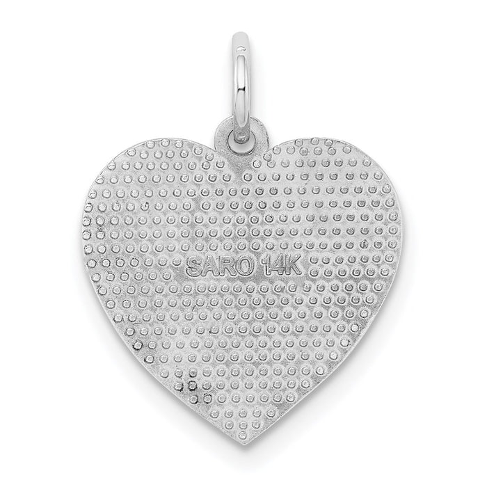 Million Charms 14K White Gold Themed Best Aunt Charm