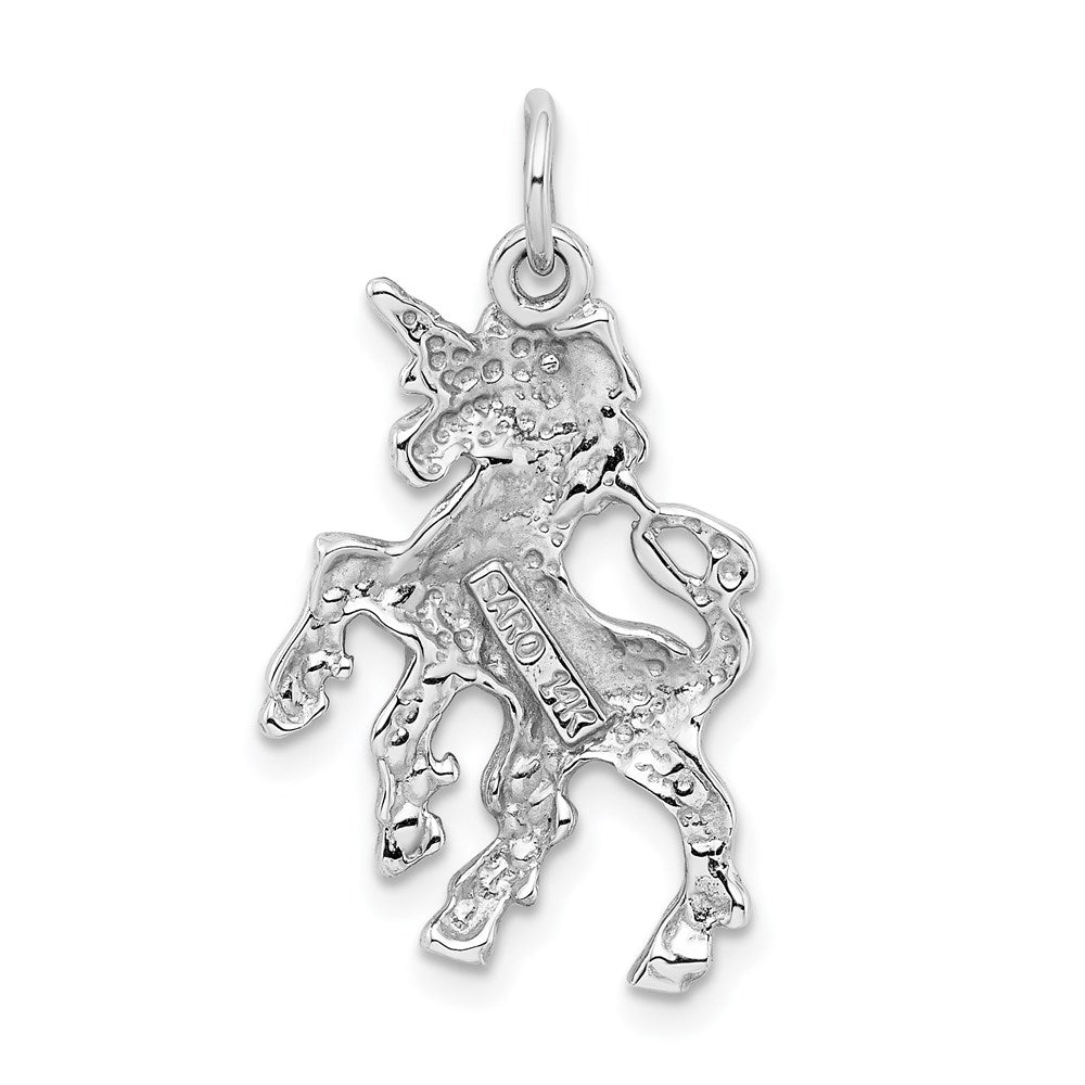 Million Charms 14K White Gold Themed Unicorn Charm