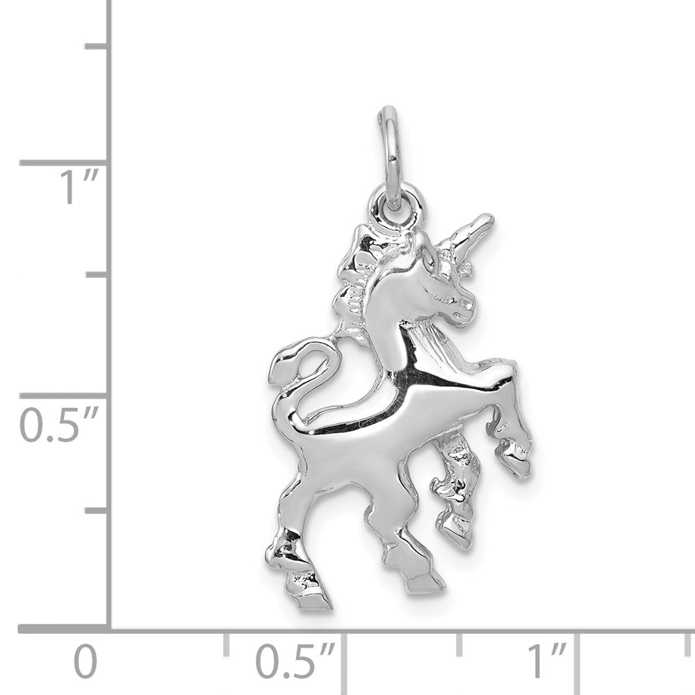 Million Charms 14K White Gold Themed Unicorn Charm