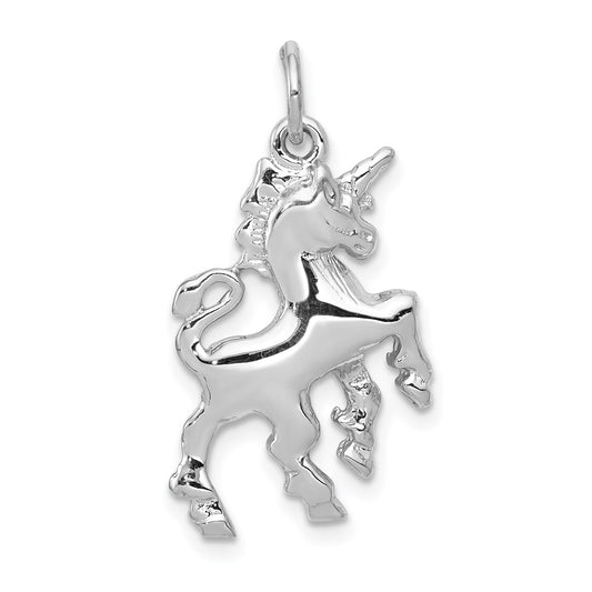 Million Charms 14K White Gold Themed Unicorn Charm