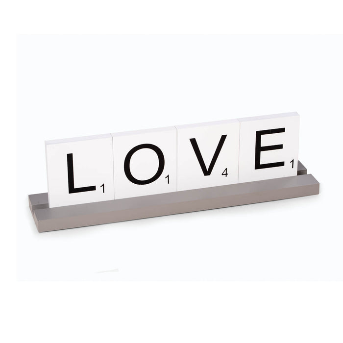 Occasion Gallery White  Color Love Scrabble letter tile wooden sign 13.75 L x 2.75 W x 4 H in.