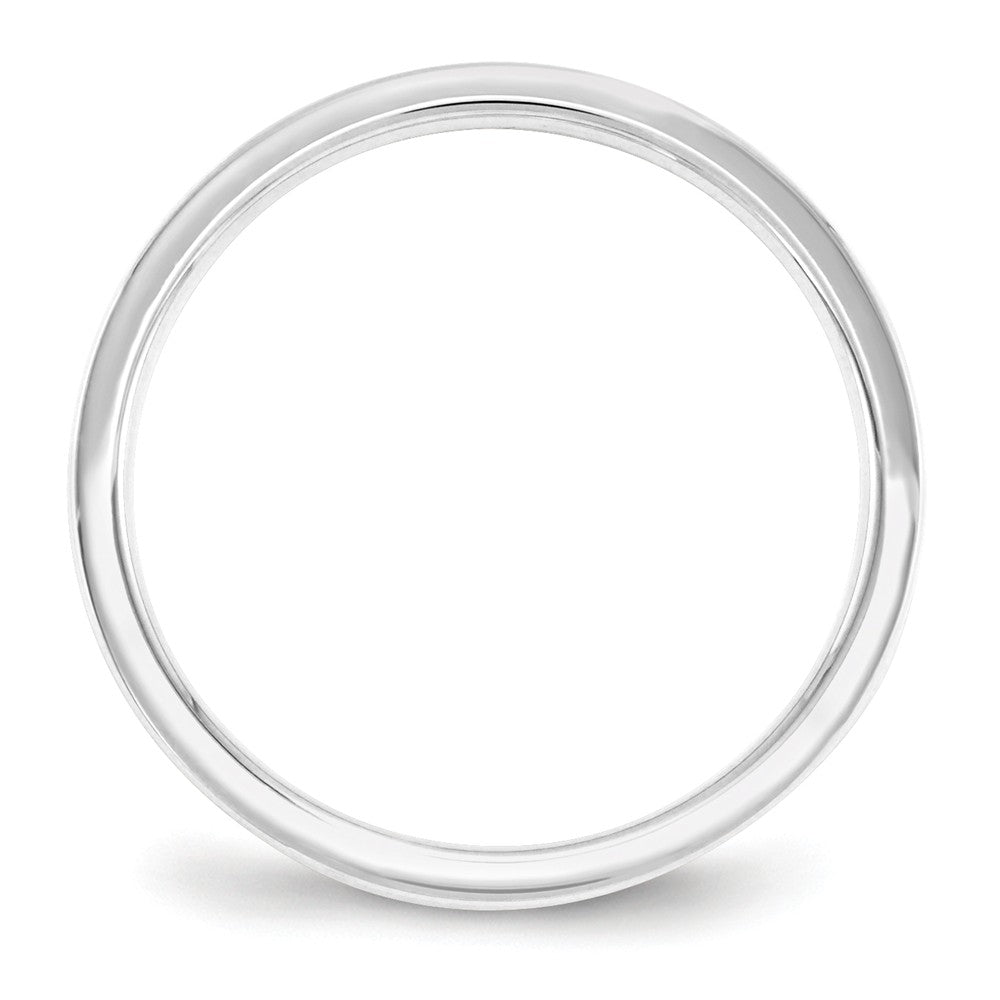 10k White Gold 2.5mm Standard Flat Comfort Fit Wedding Band Size 11.5