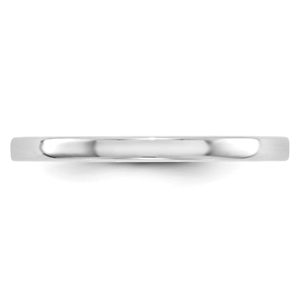 10k White Gold 2mm LTW Flat Wedding Band Size 12