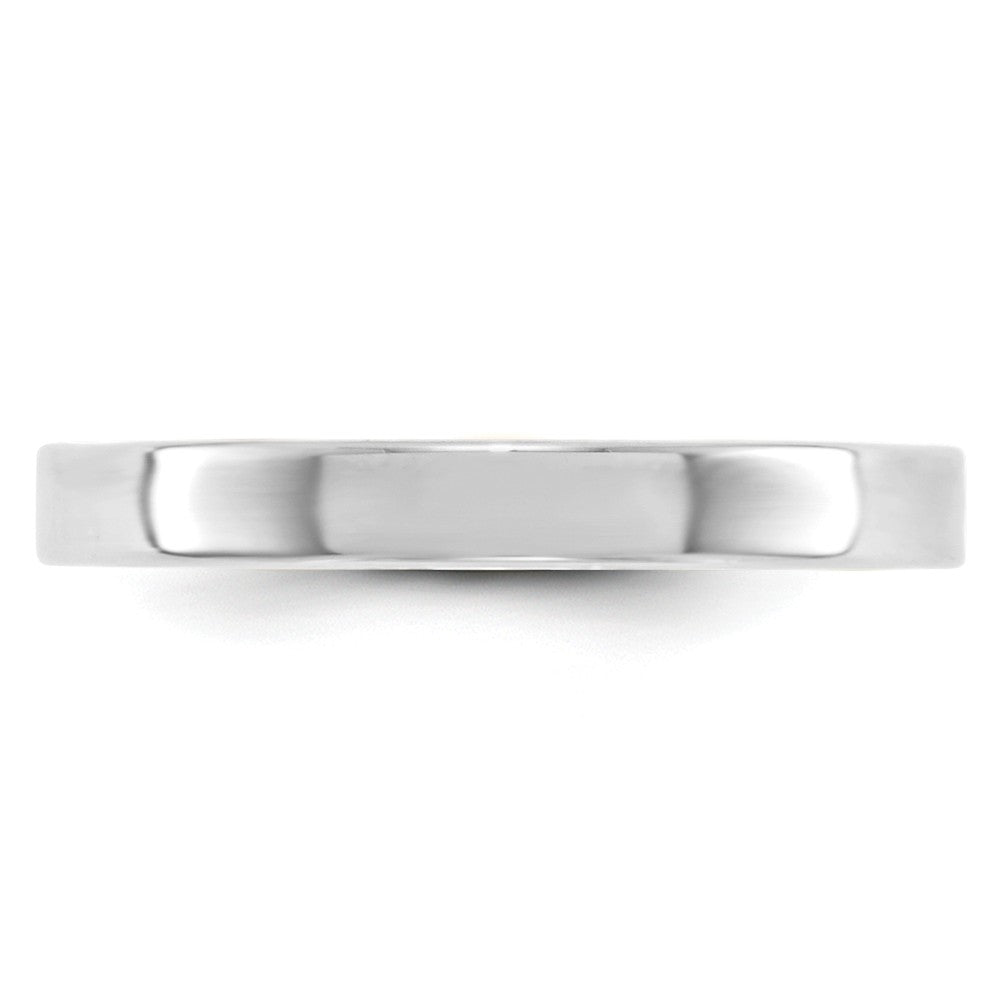 10k White Gold 3mm LTW Flat Wedding Band Size 13