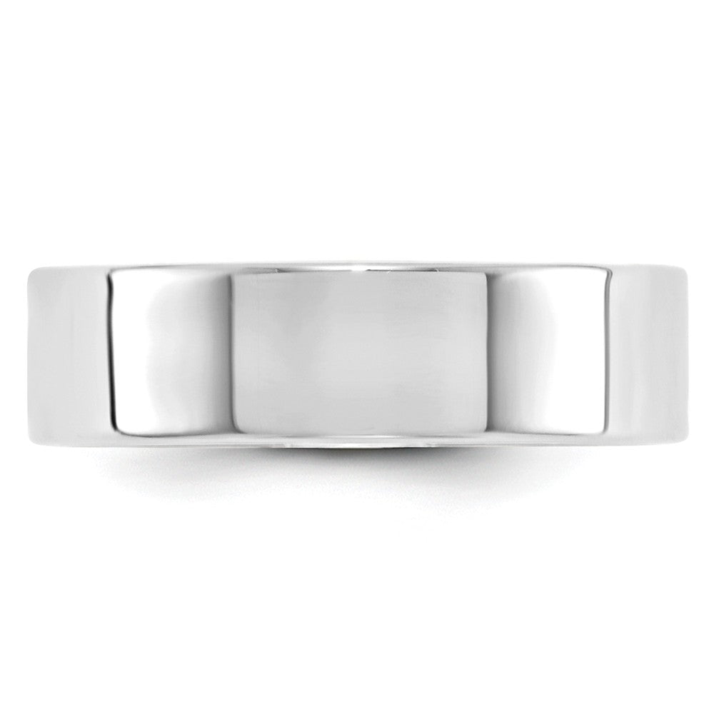 10k White Gold 6mm LTW Flat Wedding Band Size 11