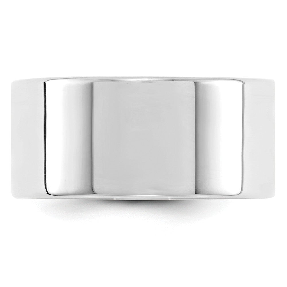 10k White Gold 10mm LTW Flat Wedding Band Size 4.5
