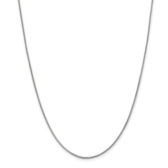 Million Charms 14k White Gold, Necklace Chain, .90mm Franco Chain, Chain Length: 30 inches