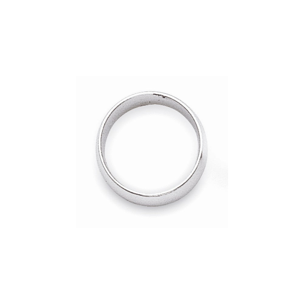 10k White Gold 2mm Half Round Wedding Band Size 8