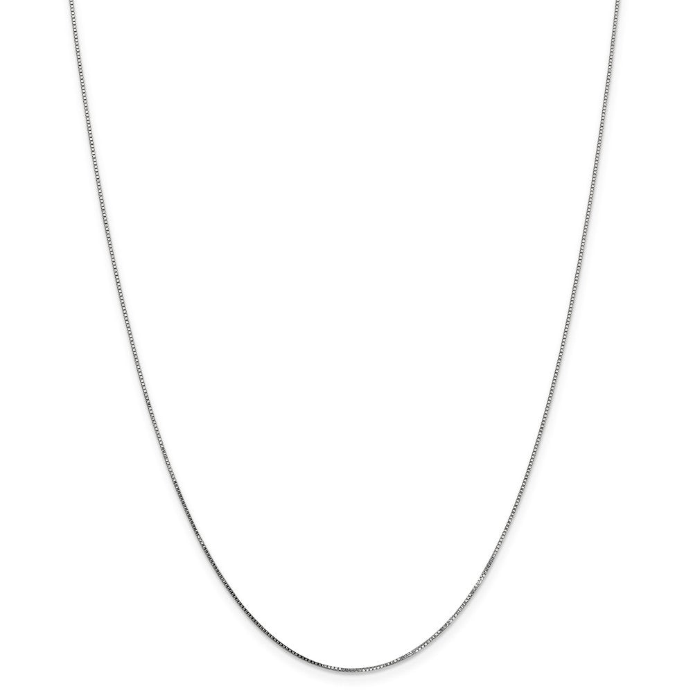 Million Charms 14k White Gold, Necklace Chain, 0.70mm Box Chain, Chain Length: 14 inches