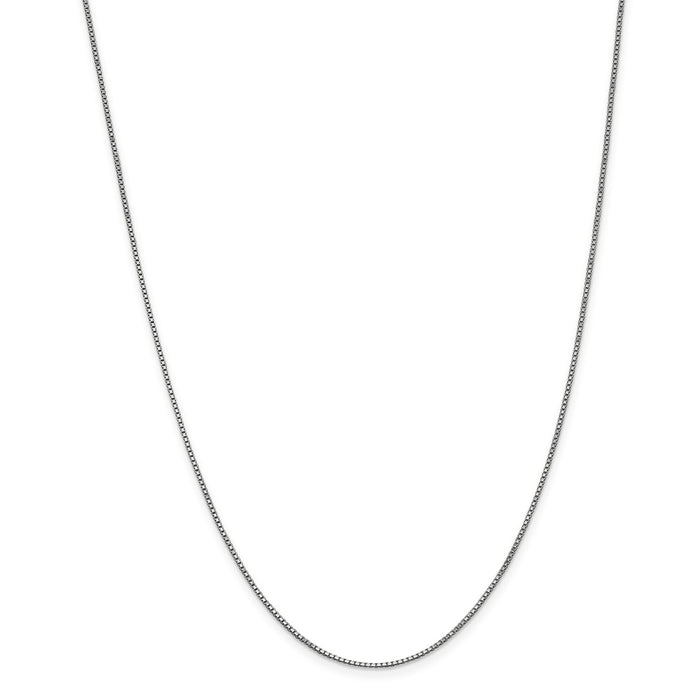 Million Charms 14k White Gold, Necklace Chain, 1mm Box Chain, Chain Length: 28 inches