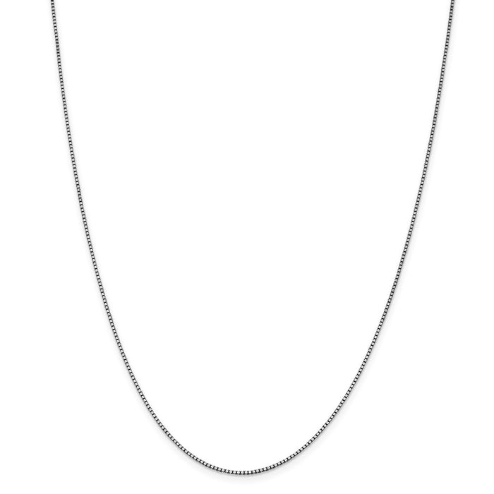 Million Charms 14k White Gold, Necklace Chain, 1.05mm Box Chain, Chain Length: 26 inches