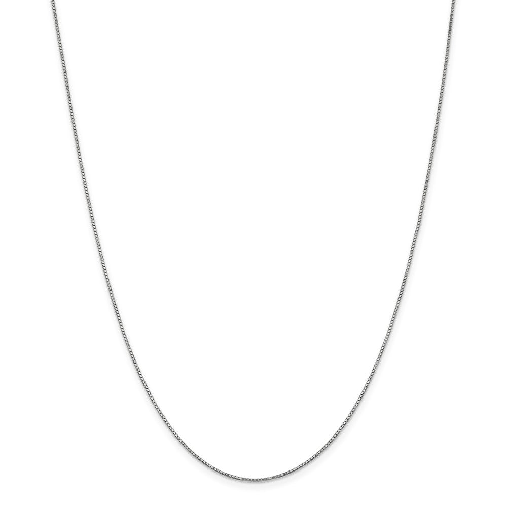 Million Charms 14k White Gold, Necklace Chain, .90mm Box Chain, Chain Length: 22 inches