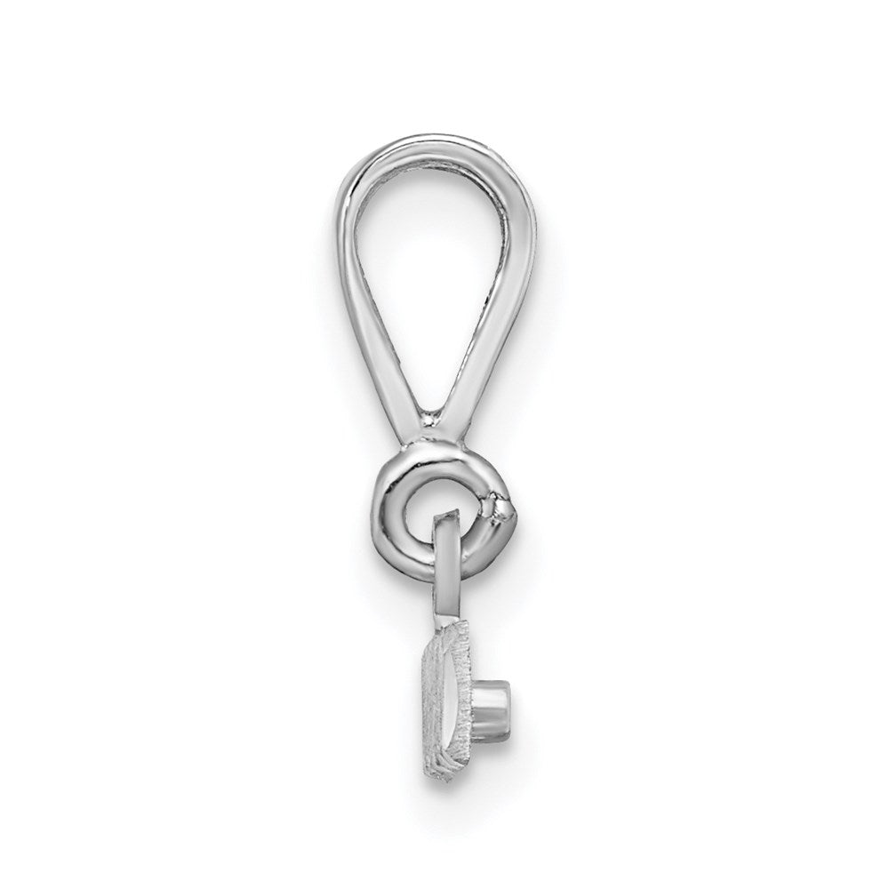 Million Charms 14K White Gold Themed Casted Large Diamond Cut Number Top Charm