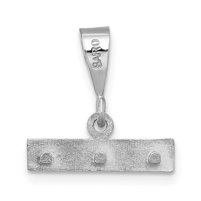Million Charms 14K White Gold Themed Casted Large Diamond Cut Number Top Charm