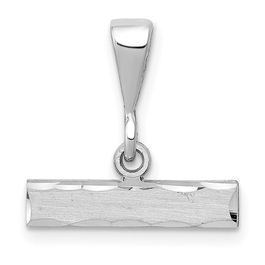 Million Charms 14K White Gold Themed Casted Large Diamond Cut Number Top Charm