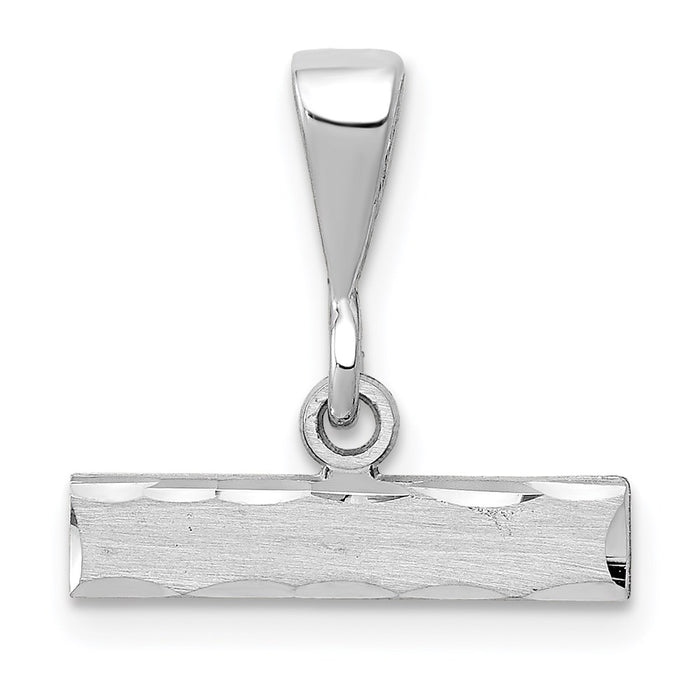 Million Charms 14K White Gold Themed Casted Large Diamond Cut Number Top Charm