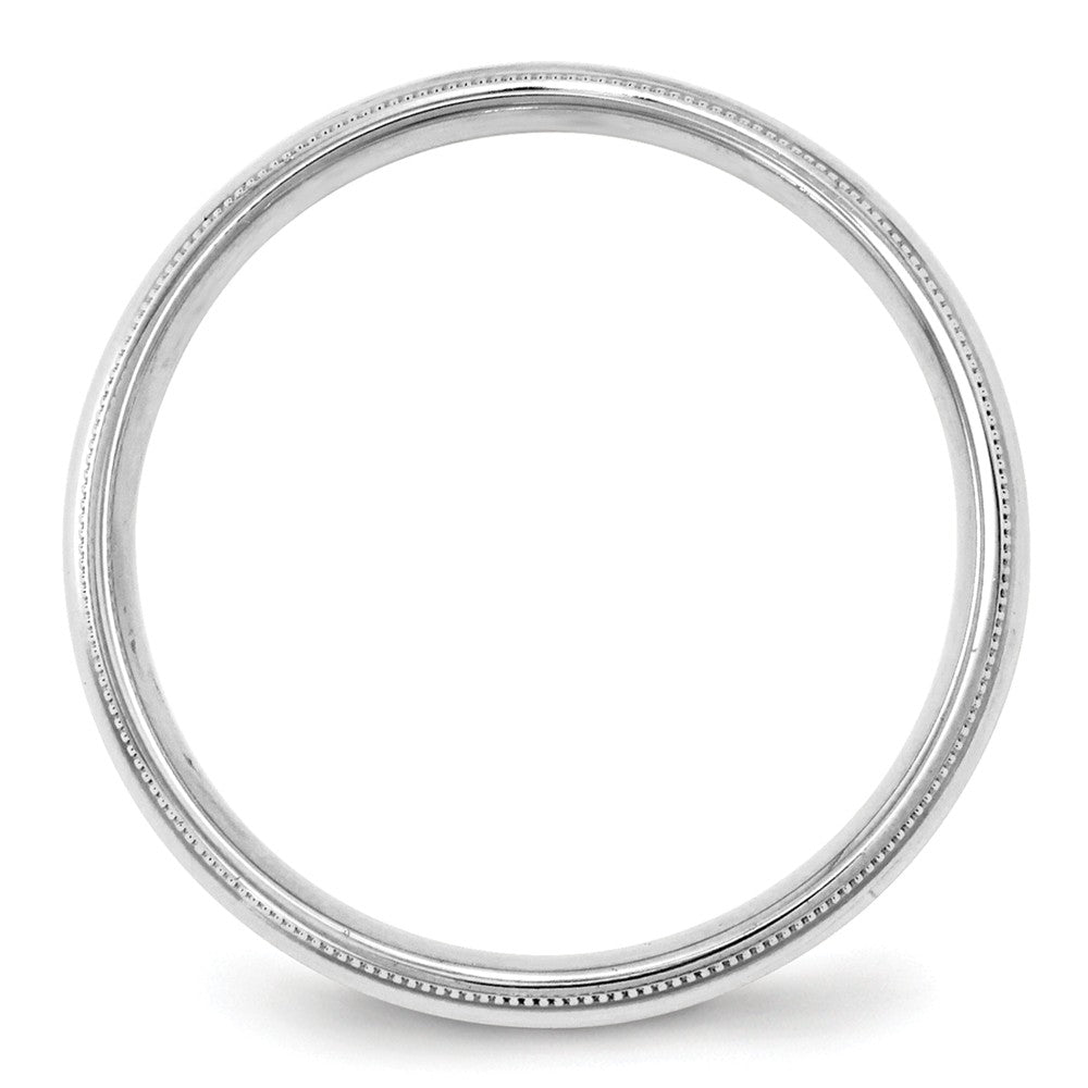 10k White Gold 4mm Milgrain Comfort Fit Wedding Band Size 13