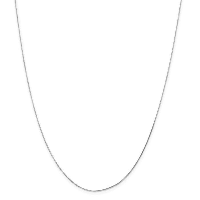 Million Charms 14k White Gold, Necklace Chain, .70mm Octagonal Snake Chain, Chain Length: 20 inches