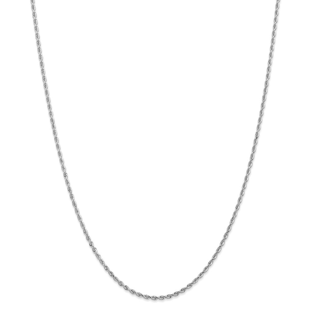 Million Charms 14k White Gold, Necklace Chain, 2.00mm Diamond-Cut Quadruple Rope Chain, Chain Length: 16 inches