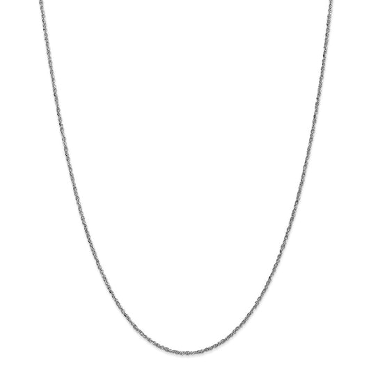 Million Charms 14K White Gold, Necklace Chain, 1.7mm Ropa, Chain Length: 18 inches