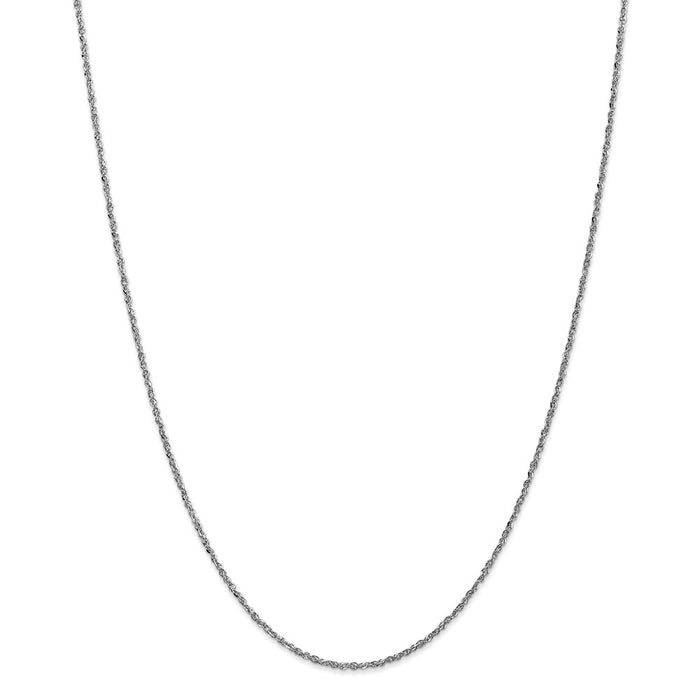 Million Charms 14K White Gold, Necklace Chain, 1.7mm Ropa, Chain Length: 18 inches