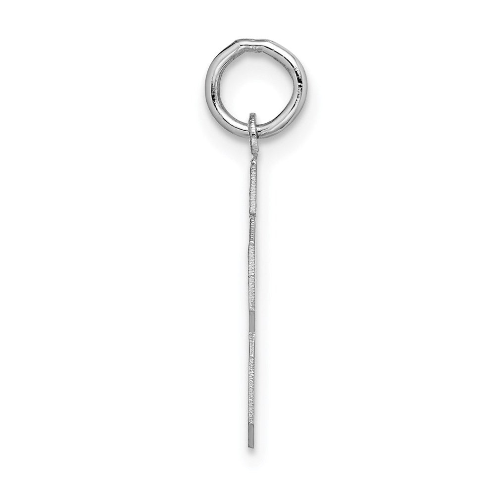 Million Charms 14K White Gold Themed Small Satin Number 23 Charm