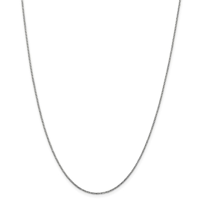 Million Charms 14k White Gold, Necklace Chain, .95mm Twisted Box Chain, Chain Length: 16 inches