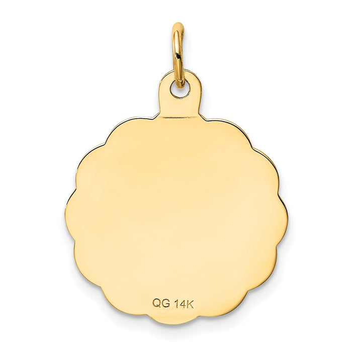 Million Charms 14K Yellow Gold Themed 25Th Anniversary Milestone Disc Charm