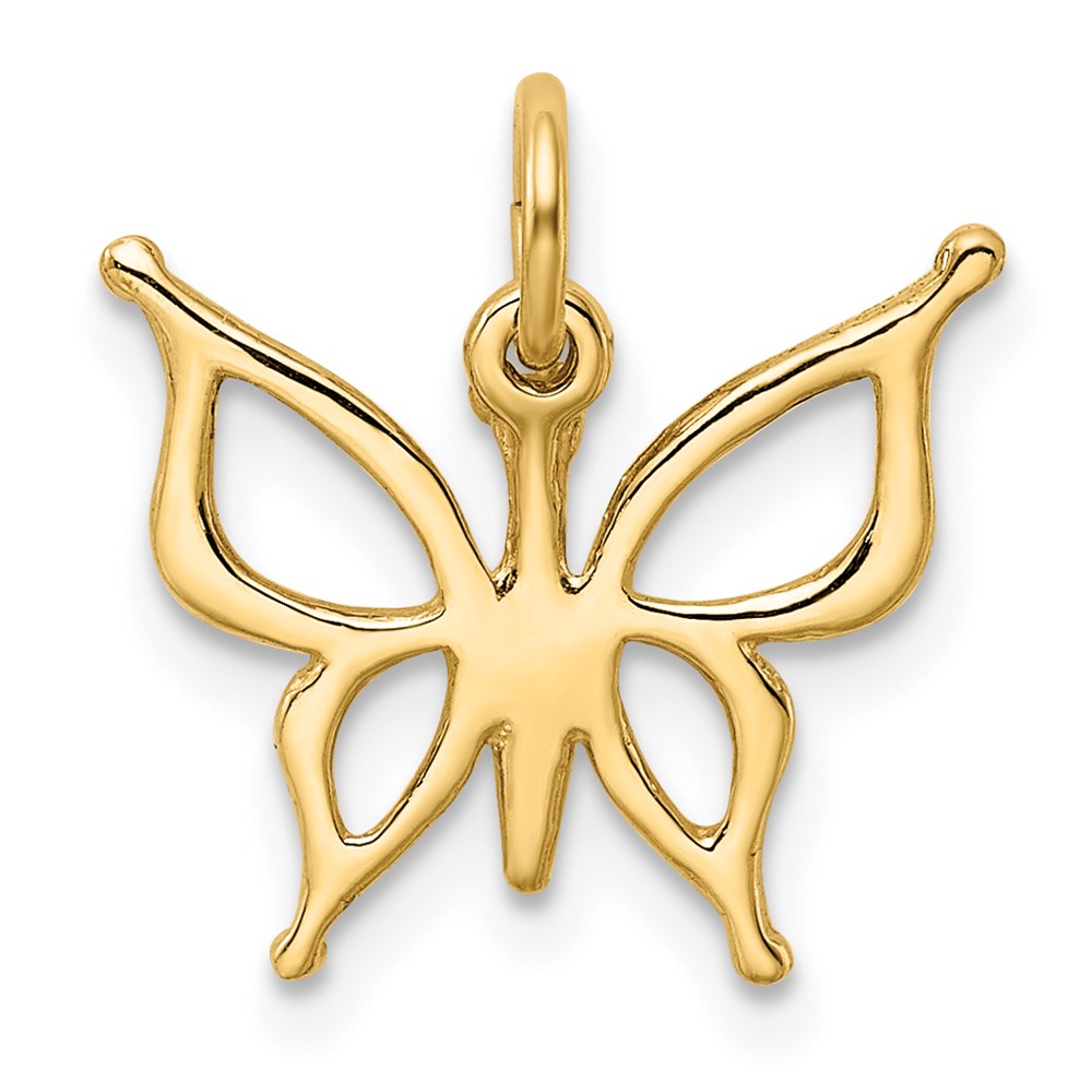 Million Charms 14K Yellow Gold Themed Butterfly Charm