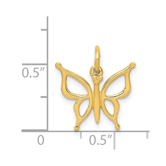 Million Charms 14K Yellow Gold Themed Butterfly Charm