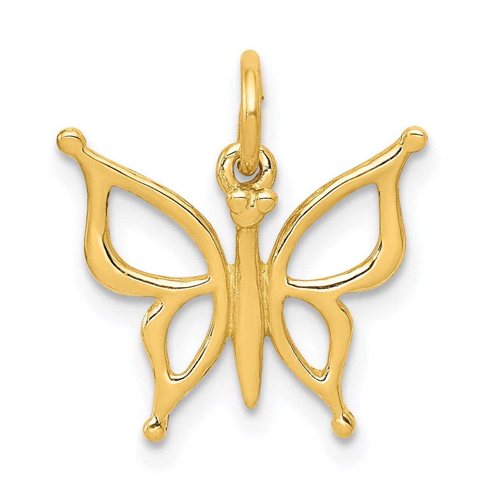Million Charms 14K Yellow Gold Themed Butterfly Charm
