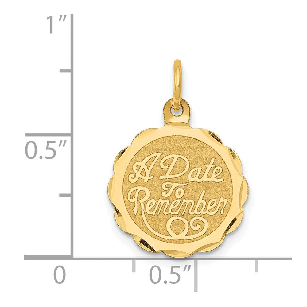 Million Charms 14K Yellow Gold Themed A Date To Remember Charm