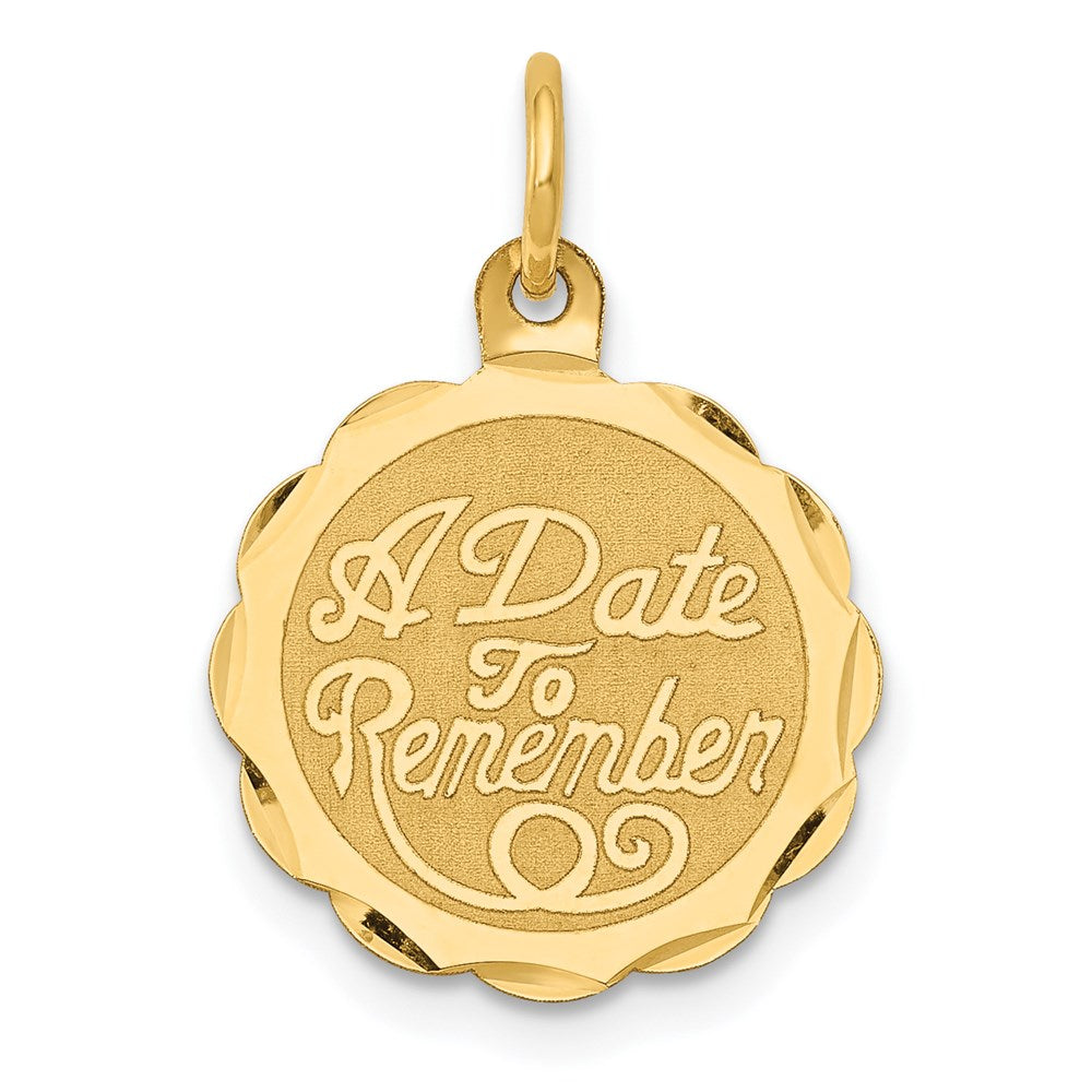 Million Charms 14K Yellow Gold Themed A Date To Remember Charm