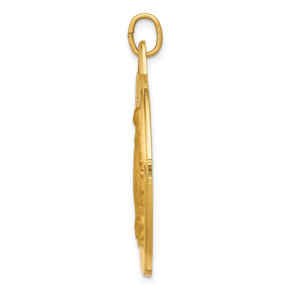 Million Charms 14K Yellow Gold Themed Religious Miraculous Medal Pendant