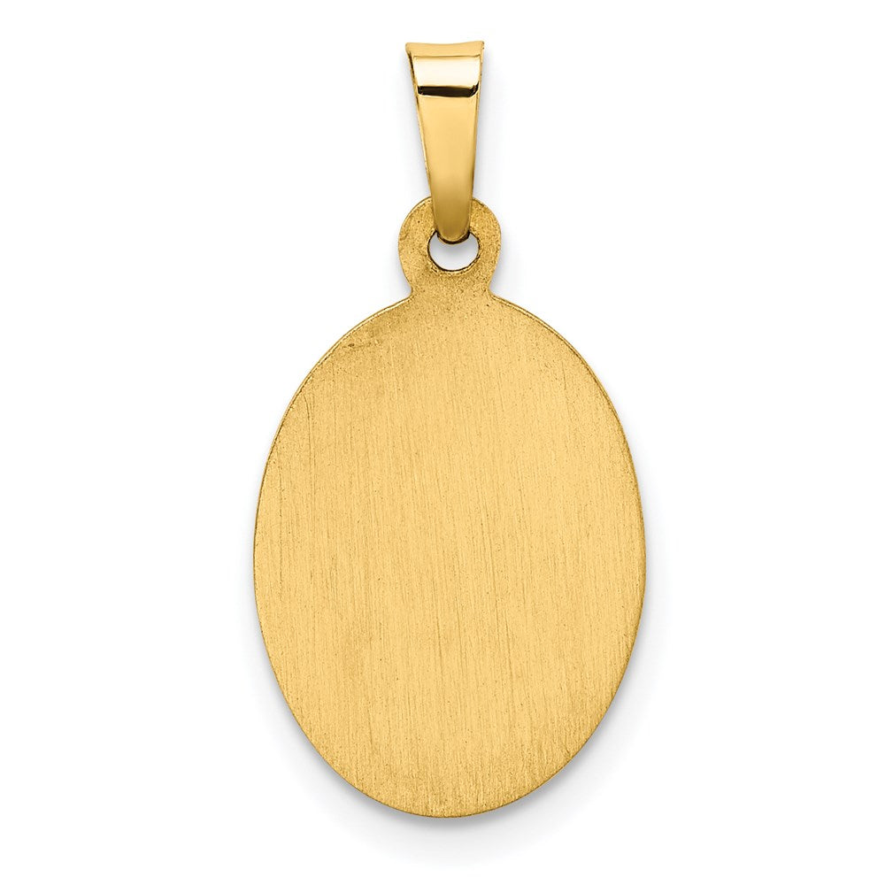 Million Charms 14K Yellow Gold Themed Hollow Relgious Our Lady Of Guadalupe Medal Charm